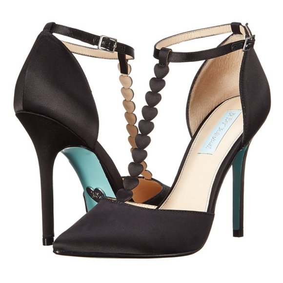 Betsey Johnson Shoes - Betsey Johnson Cece Heart Satin Stiletto Heels